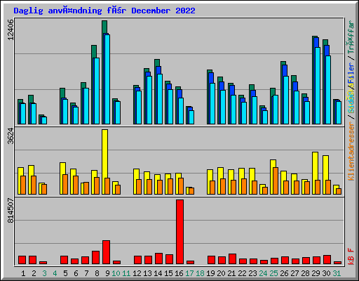 Daglig användning för December 2022