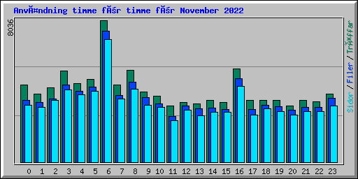 Användning timme för timme för November 2022