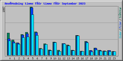 Användning timme för timme för September 2023